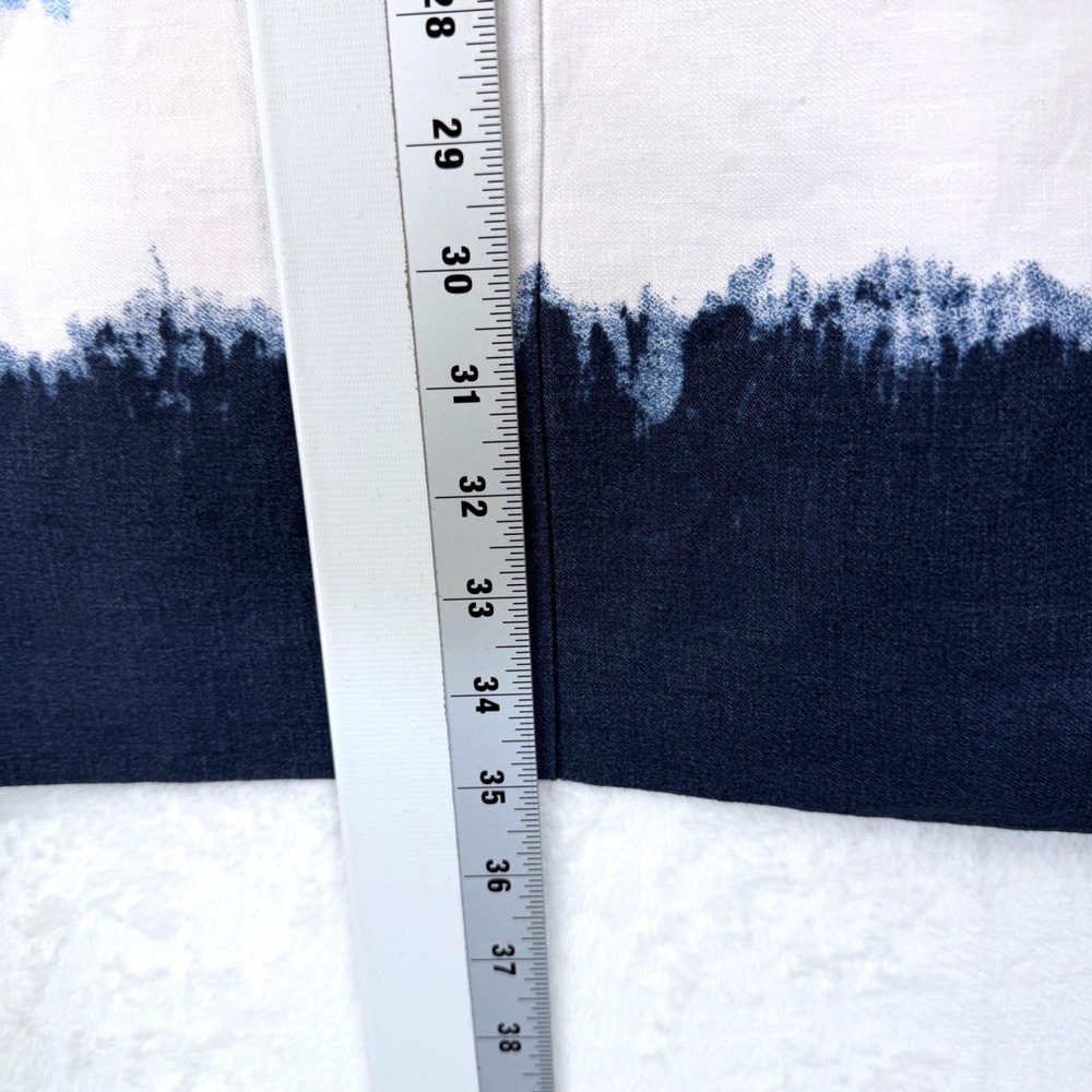 J.Crew Blue Linen Dip Dye Colorblock Shift Dress Sleeveless Pockets Size 4 - Picture 8 of 10